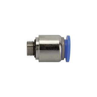 Gerade Steckverschraubung Blaue Serie, rund, G 3/8 außen Ø 10mm