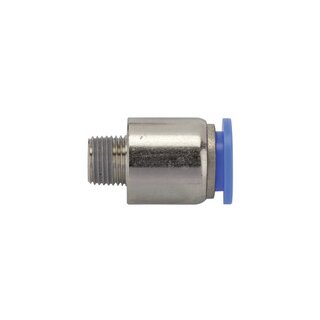 Gerade Steckverschraubung Blaue Serie, rund, R 1/8 außen Ø 10mm