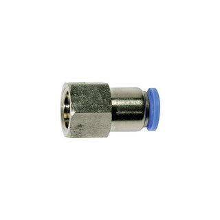Gerade Steckverschraubung Blaue Serie, G 1/8 innen, Ø 6 mm