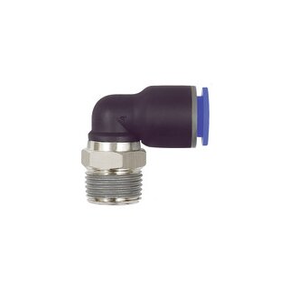 L-Steckverschraubung Blaue Serie, drehbar, R 3/8 außen, Ø 8 mm