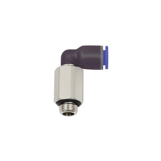 L-Steckverschraubung Blaue Serie lang, drehbar, M5 außen, Ø 4mm