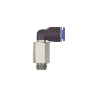 L-Steckverschraubung Blaue Serie lang, drehbar, R 1/8 a., Ø 4mm
