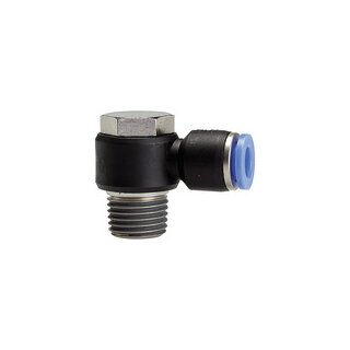L-Steckverschraubung Blaue Serie drehbar, R1/8 a., max.15, Ø8mm