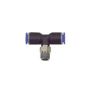 T-Steckverschraubung Blaue Serie, drehbar, R 1/2 außen Ø 16 mm