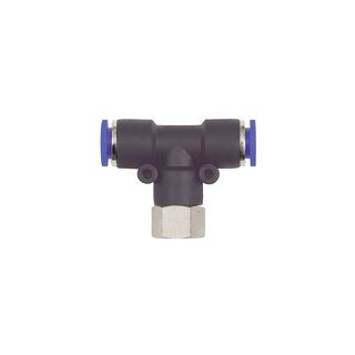 T-Steckverschraubung Blaue Serie, drehbar, G 1/4 innen, Ø 6 mm