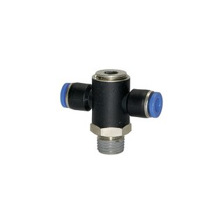 T-Steckverschraubung Blaue Serie, drehbar, R 1/4 außen, Ø 12 mm