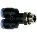 Y-Steckverschraubung Blaue Serie, drehbar, G 1/2...