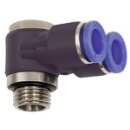 Y-Winkelsteckverschraubung Blaue Serie, drehbar, G 1/4 a....