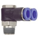 Y-Winkelsteckverschraubung Blaue Serie, drehbar, R 3/8 a....
