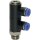 L-Mehrfachverteiler Blaue Serie, 2-fach drehbar, G 1/4 a. Ø12mm