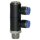 L-Mehrfachverteiler Blaue Serie, 2-fach, drehbar, R 1/4 a. Ø8mm