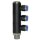L-Mehrfachverteiler Blaue Serie, 3-fach, drehbar, R 1/8 a. Ø6mm