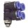 L-Mehrfachverteiler Blaue Serie, 4-fach, drehbar, G 1/4 a. Ø6mm
