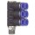 L-Mehrfachverteiler Blaue Serie, 6-fach, drehbar, R 1/8 a. Ø6mm