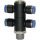 T-Mehrfachverteiler Blaue Serie, 4-fach, drehbar, R 1/4 a. Ø8mm