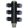 T-Mehrfachverteiler Blaue Serie, 6-fach, drehbar, R 1/8 a. Ø6mm
