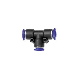 T-Steckverbindung Blaue Serie, reduzierend, Schlauch-Ø 2x6/1x8