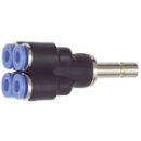 T-Mehrfachvert. 4fach, Stecknippel 8 mm Blaue Serie...