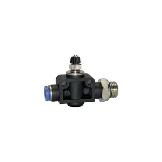 Drosselrückschlagventil Blaue Serie, gerade, G 3/8 außen Ø 8mm