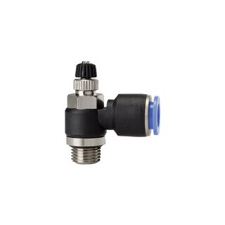 Drosselrückschlagventil Blaue Serie, Zuluftdros. G 1/2 a. Ø10mm