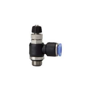 Drosselrückschlagventil Blaue Serie Abluftdros. G3/8 a. 15bar Ø8mm