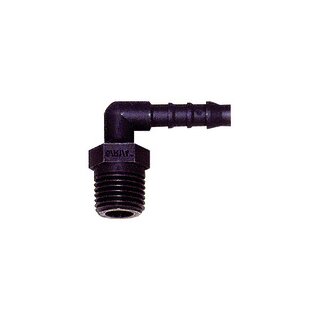 Winkel-Einschraubstutzen, R 1/4 a., für Schlauch LW 4 mm, PA 6