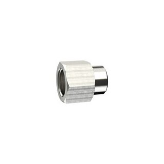 Muffe, reduzierend, G 1/4 i., G 1/2 i., SW 24, Messing vernickelt