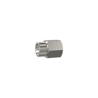 Reduziernippel, lang, G 1/8 a., G 1/8 i., SW 14, Edelstahl 1.4571