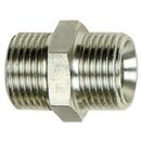 Doppelgewindenippel, M5 a., M5 a., SW 7, Edelstahl 1.4571