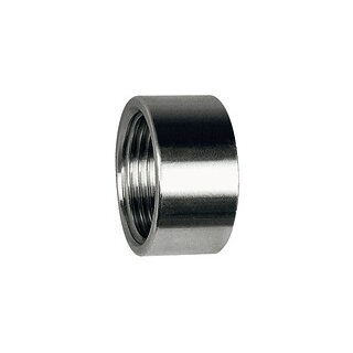 Muffe, rund, kurze Ausführung, G 1 1/2, Edelstahl 1.4408