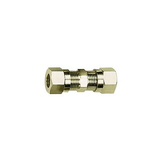 Gerade Verschraubung, Rohr-Außen-Ø 4 mm, SW 10, SW1 10, MS vern.