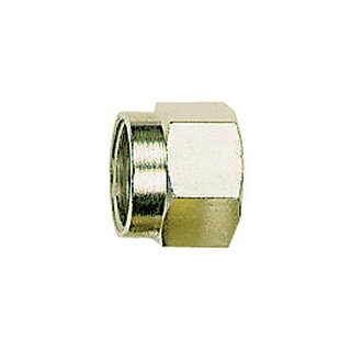 Überwurfmutter, M10x1,0, Rohr-Außen-Ø 6 mm, Messing vernickelt