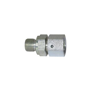 Einstellbare gerade Einschraubverschraubung, G3/4a., Rohr-AØ22mm, Stahl verz.