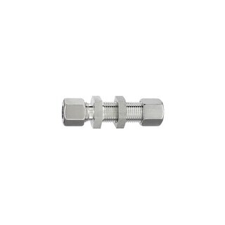 Gerade Schottverschraubung, Rohr-Außen-Ø 22 mm, Edelstahl 1.4571