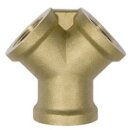 Verteiler, 2fach, G 3/8 i., 2 x G 3/8 IG, Messing blank