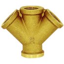 Verteiler, 3fach, G 3/8 i., 3 x G 3/8 IG, Messing blank