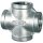 Kreuzverteiler, 4 x innen, Rp 3/8, Edelstahl 1.4408