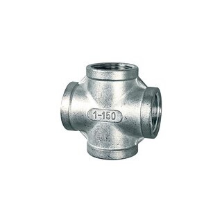 Kreuzverteiler, 4 x innen, Rp 3/4, Edelstahl 1.4408