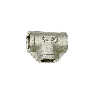 T-Verteiler, 3 x innen, Rp 3/8, Edelstahl 1.4408