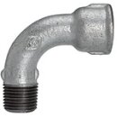 Bogen 1, lang, 90°, IG/AG, Rp/R 1/2, schw. Temperguss...