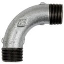 Bogen 3, lang, 90°, AG/AG, R 1 1/2, schw. Temperguss...