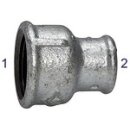Muffen 240, IG/IG, Rp 2, Rp 3/4, schw. Temperguss feuerverz.