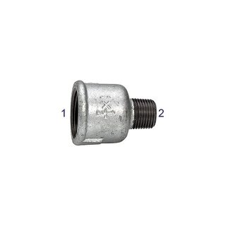 Reduziermuffe 246, IG/AG, Rp 1 1/4, R 3/4, schwarzer Temperguss