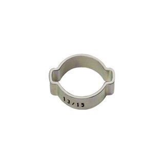2-Ohr-Schl.klemme, Stahl glanzv. (W1), Spannbe. 43-46 mm, 10,5 mm