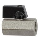 Mini-Kugelhahn valve line, MS vern., Drehgriff, G 1/2 IG