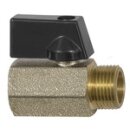Mini-Kugelhahn valve line, MS vern., Drehgriff, G 1/4 IG/AG