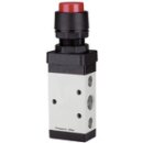 5/2-Wegeventil, manuell M5, Druckknopf, monostabil, G...