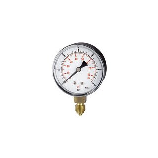Standardmanometer pressure line G 1/4 unten, -1/0 bar/-14,5 psi, Ø63