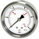 Glyzerinmanometer pressure line G 1/4 hinten 0-16,0...