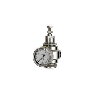Edelstahl-Druckregler, 1.4401, BG 1, G 3/8, 1,7 - 17,5 bar